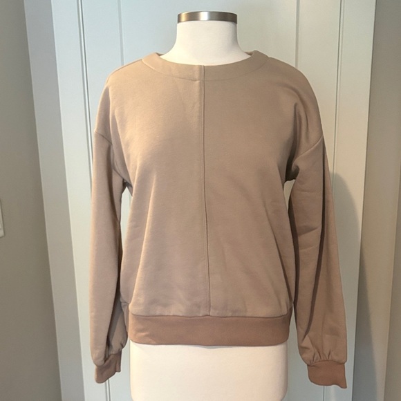 Doe & Rae Tops - Doe & Rae Classic Tan terry Sweatshirt. NWOT sz S.